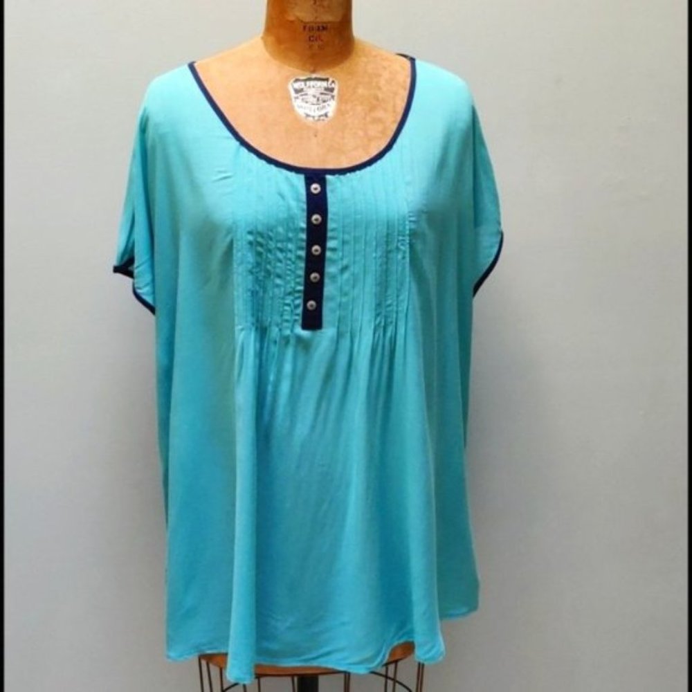 Pure Energy Pleated Rayon Top